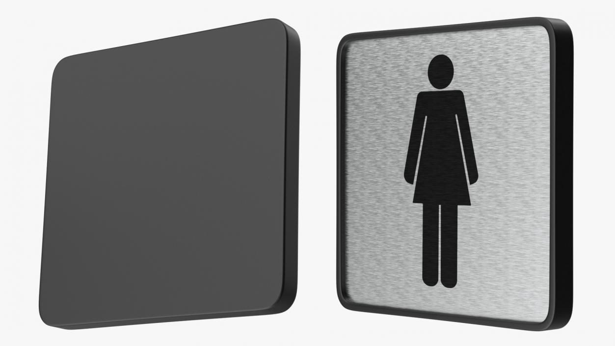 Womens Toilet Compliance Sign 3D model