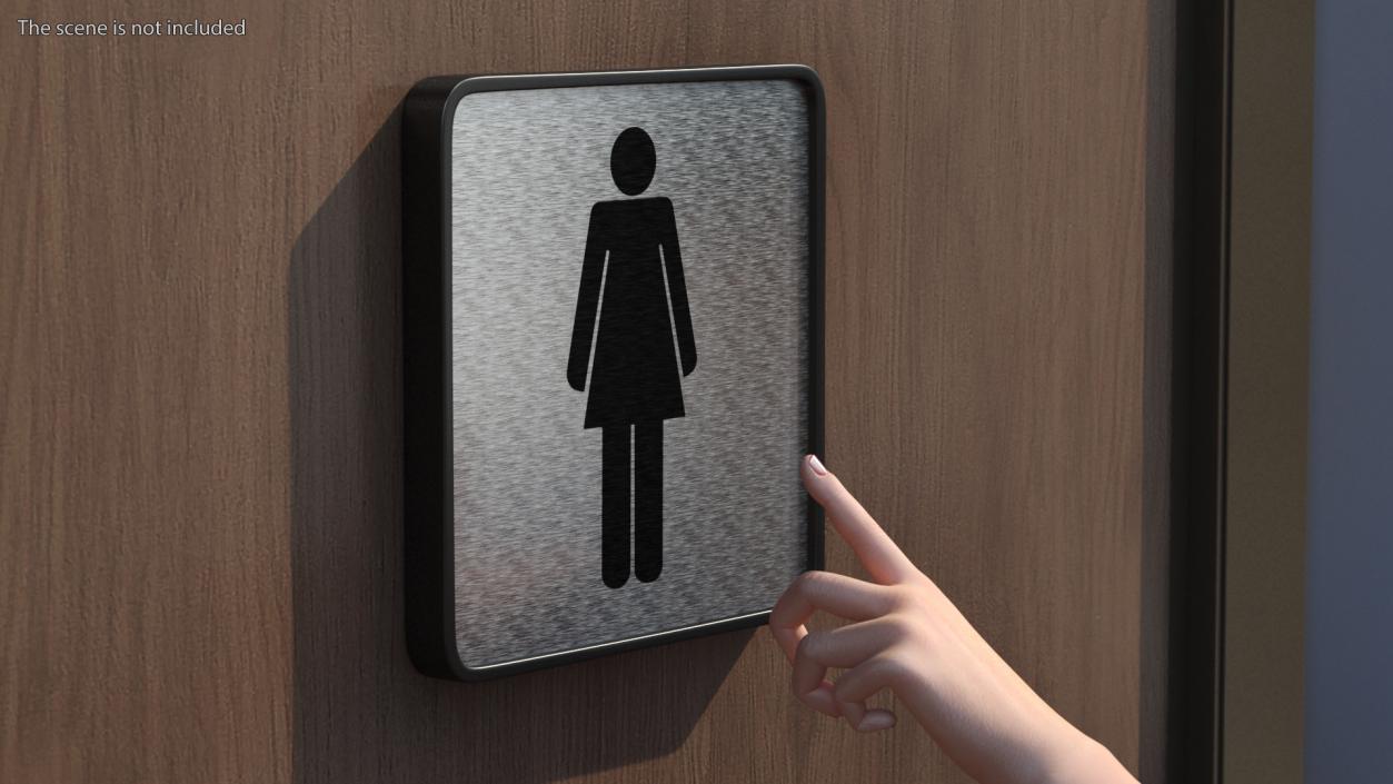 Womens Toilet Compliance Sign 3D model