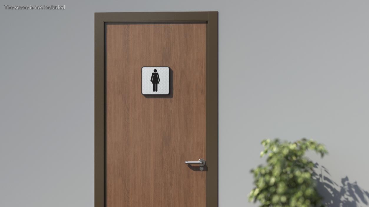 Womens Toilet Compliance Sign 3D model