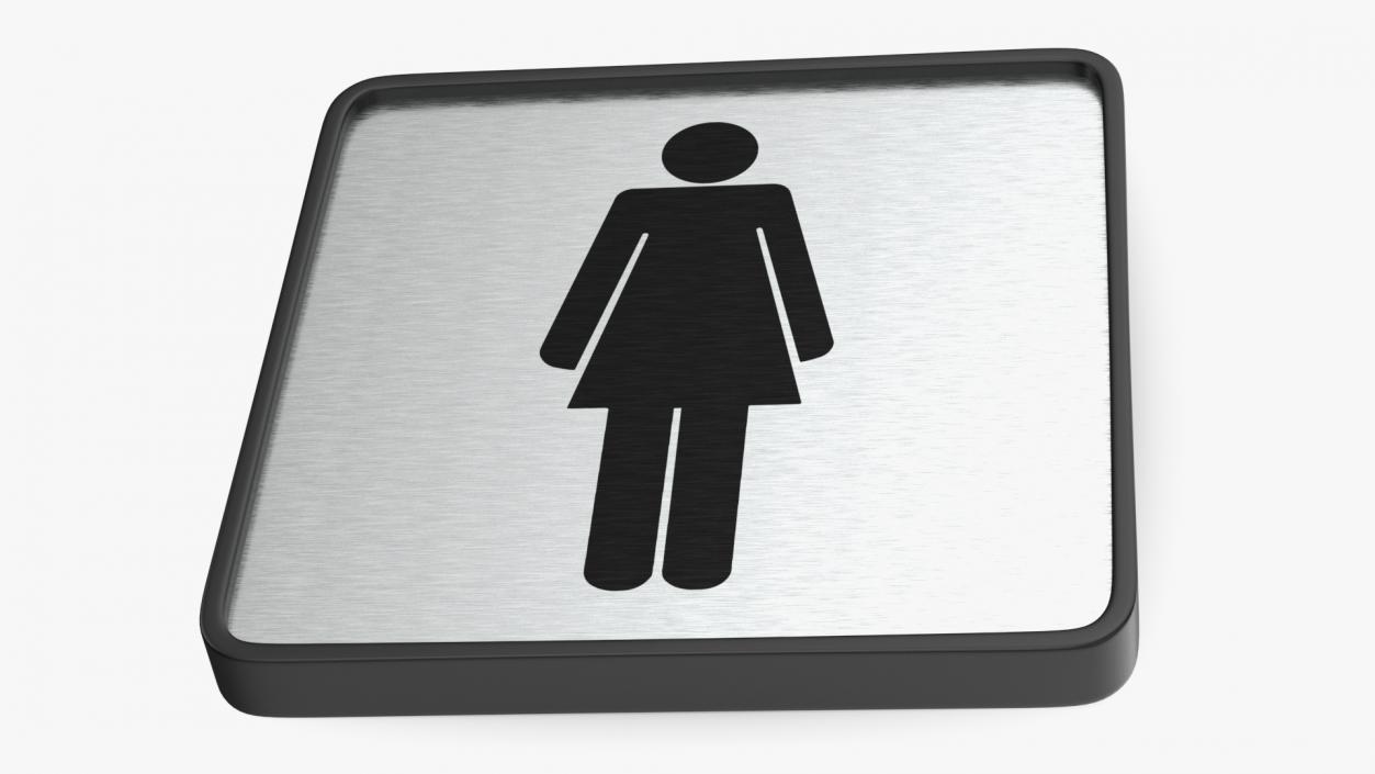 Womens Toilet Compliance Sign 3D model