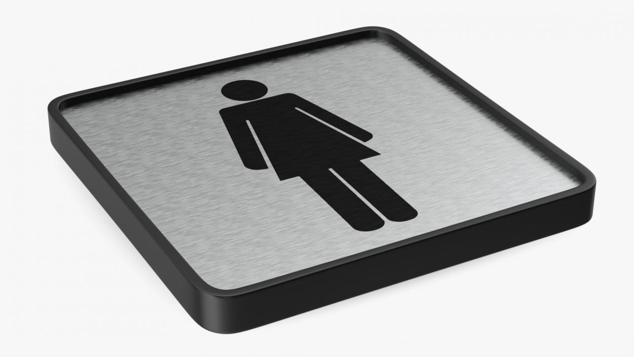 Womens Toilet Compliance Sign 3D model