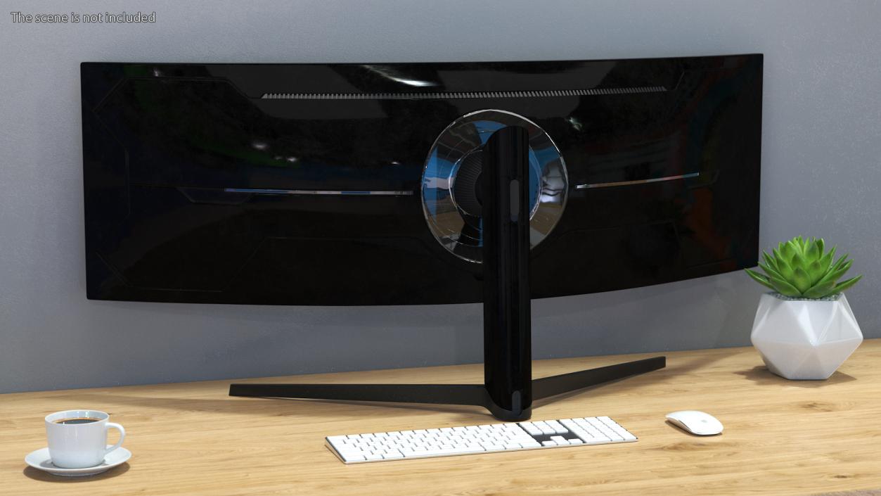 Ultrawide Curved Gaming Monitor OFF Rigged 3D