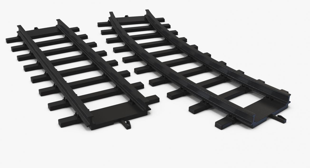 3D Toy Rails 3D Models Set model