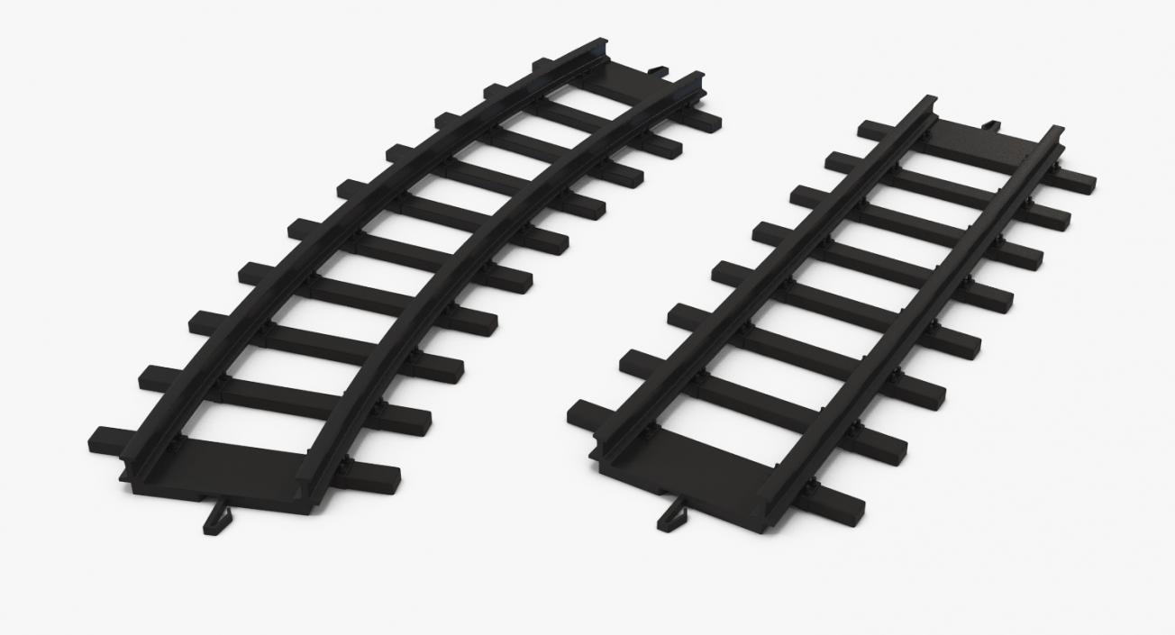 3D Toy Rails 3D Models Set model