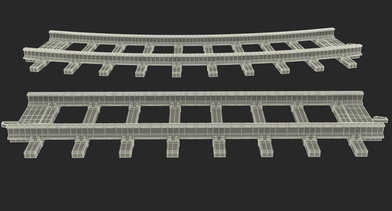 3D Toy Rails 3D Models Set model