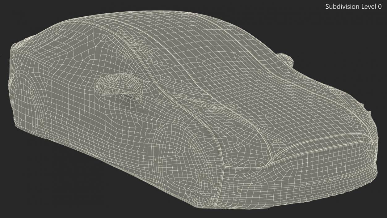 3D model Sedan Car Cover Grey