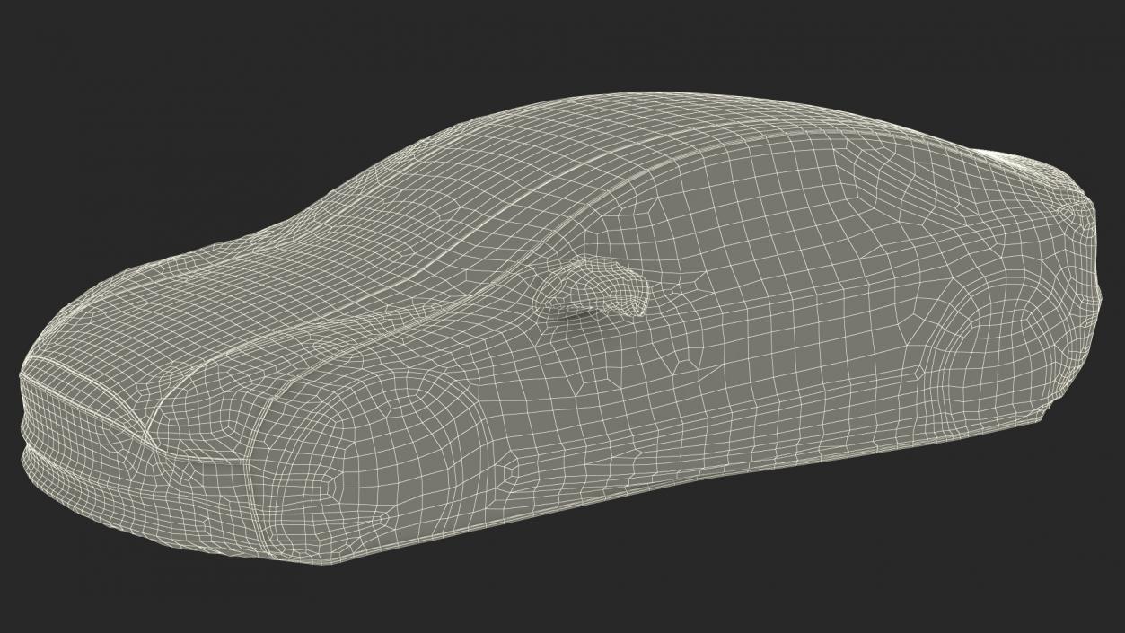 3D model Sedan Car Cover Grey