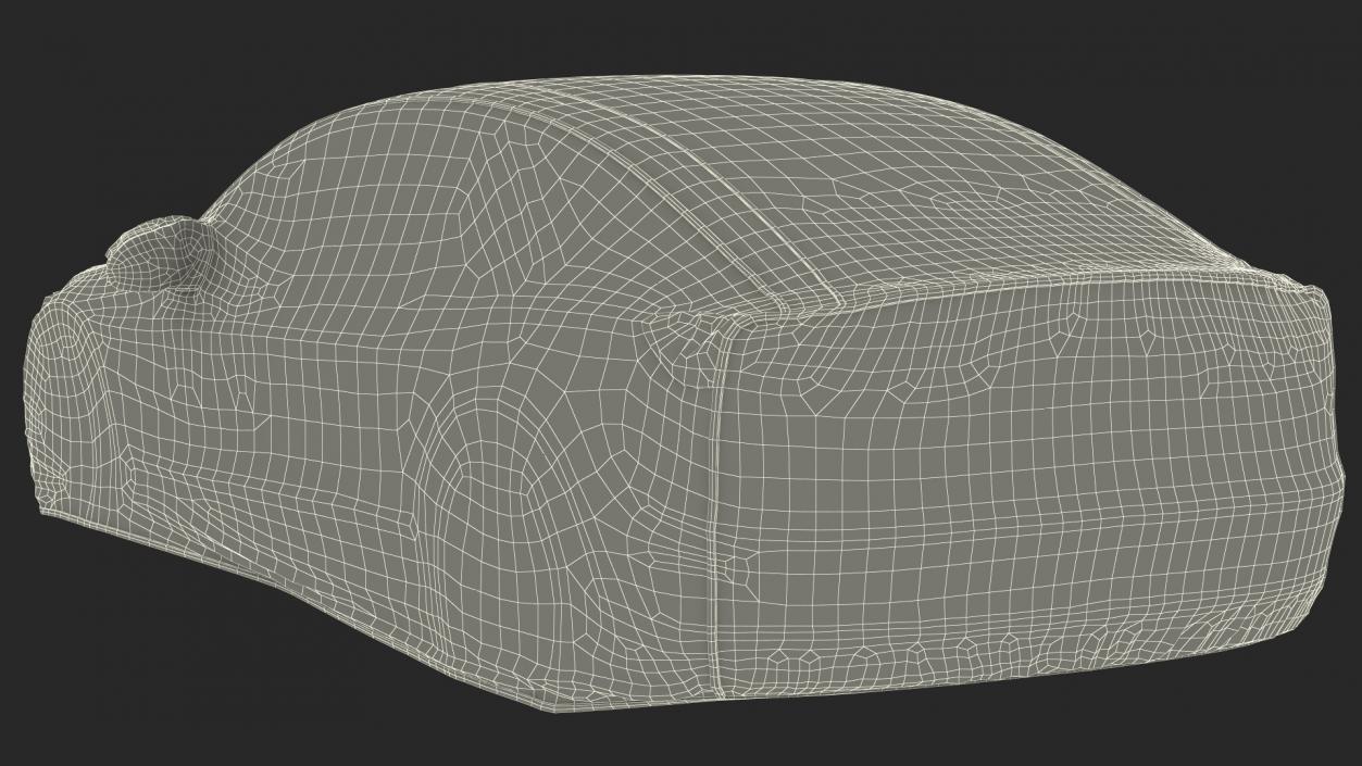 3D model Sedan Car Cover Grey