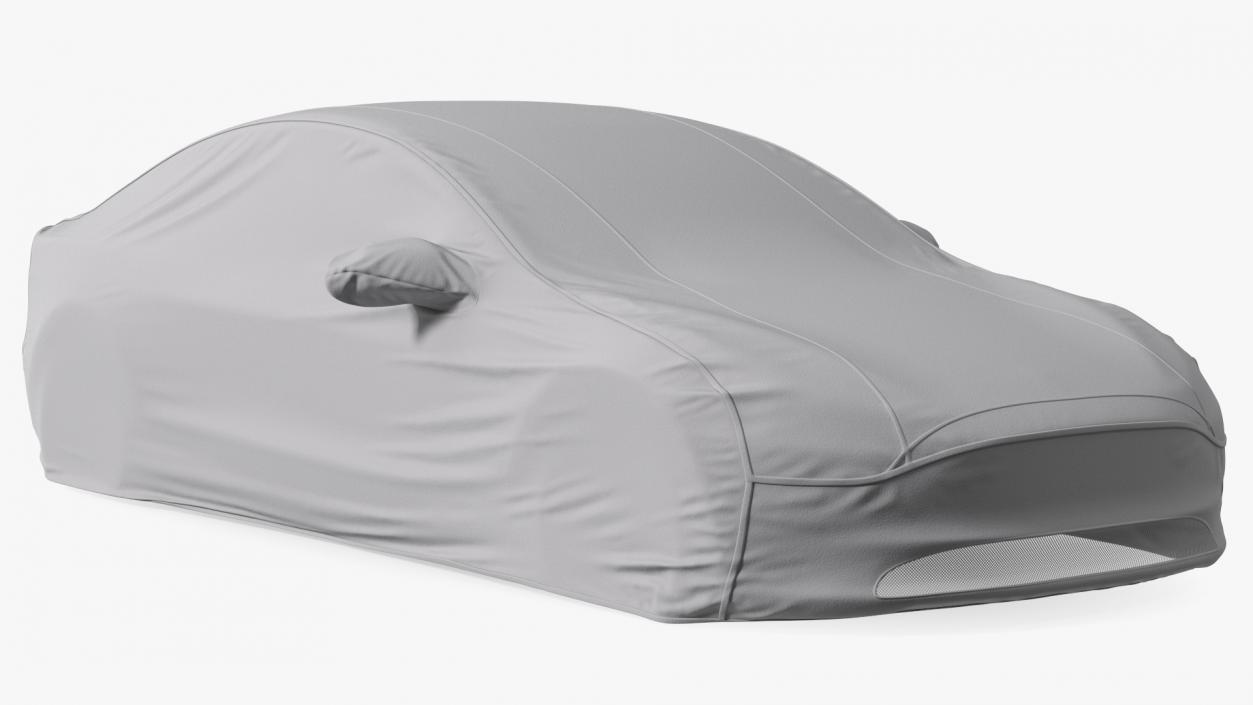 3D model Sedan Car Cover Grey