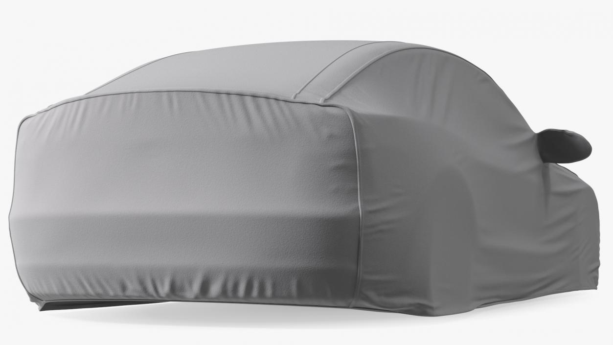 3D model Sedan Car Cover Grey