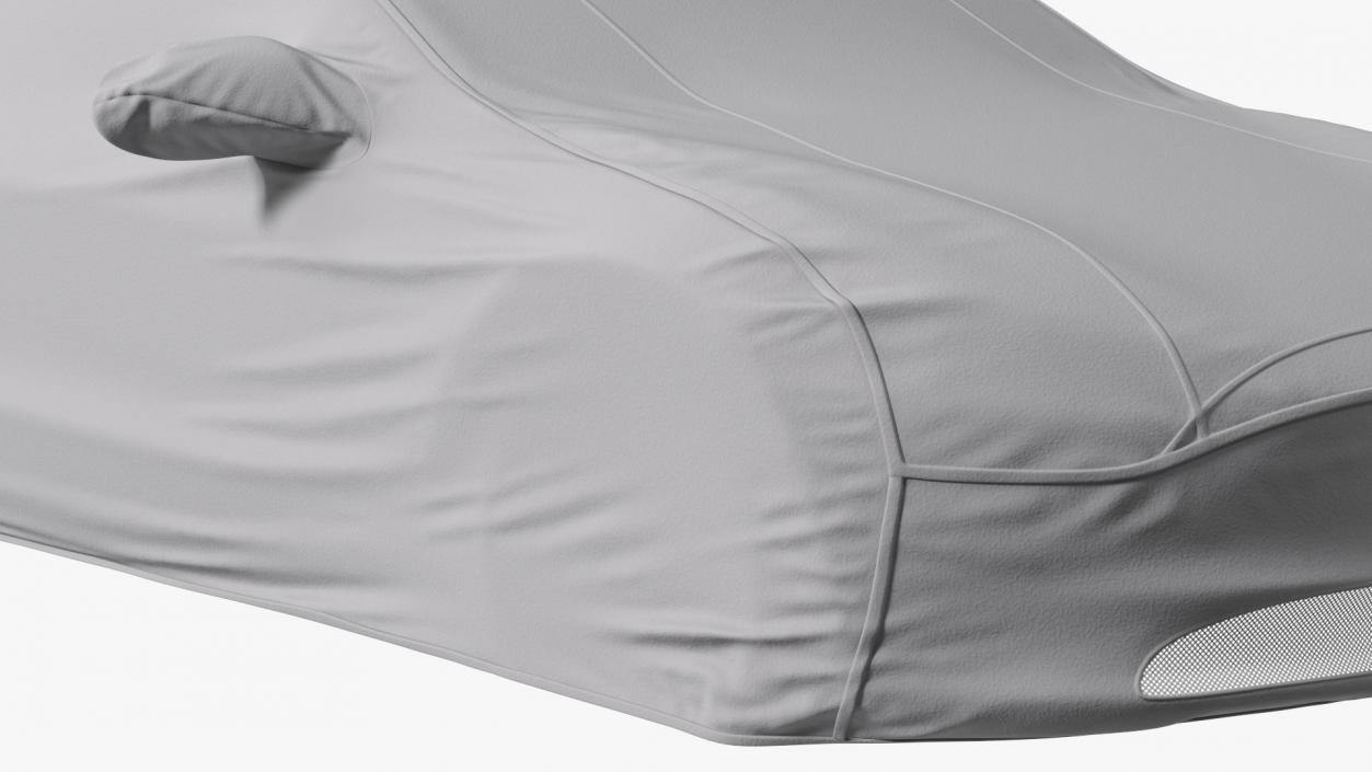 3D model Sedan Car Cover Grey