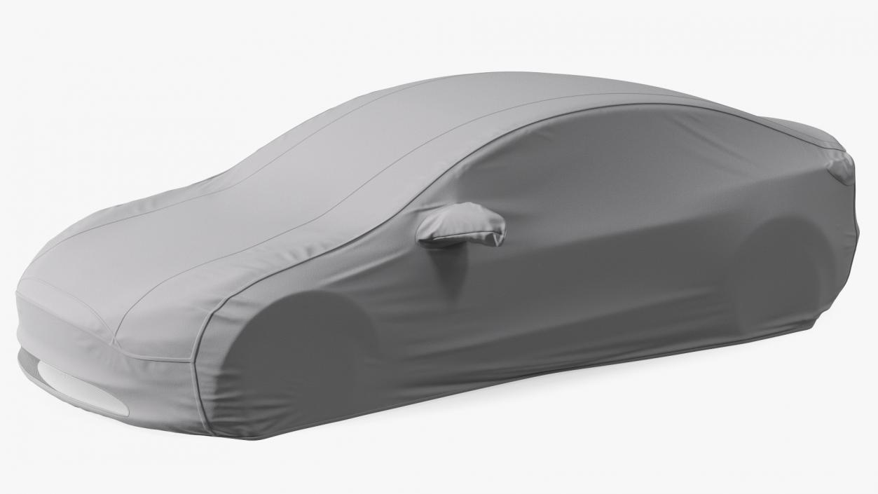 3D model Sedan Car Cover Grey