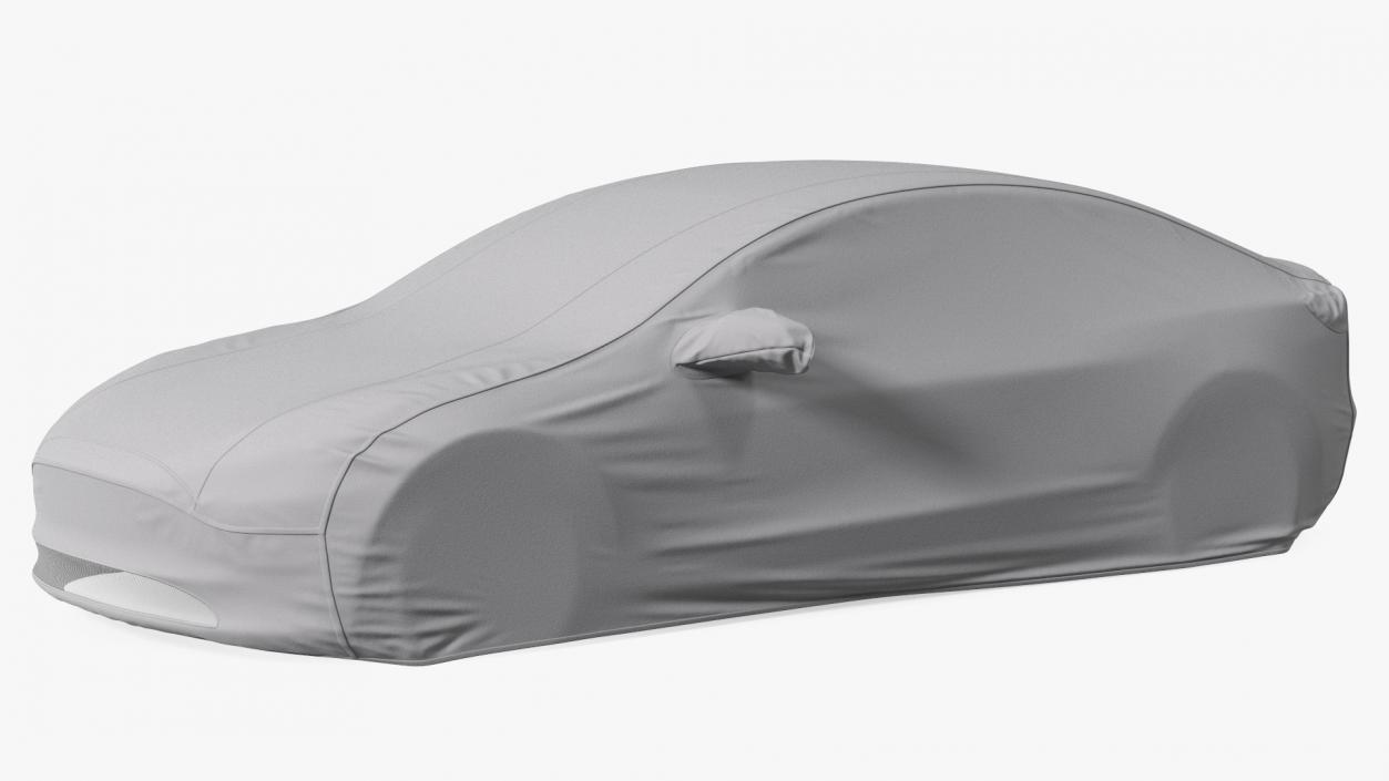 3D model Sedan Car Cover Grey