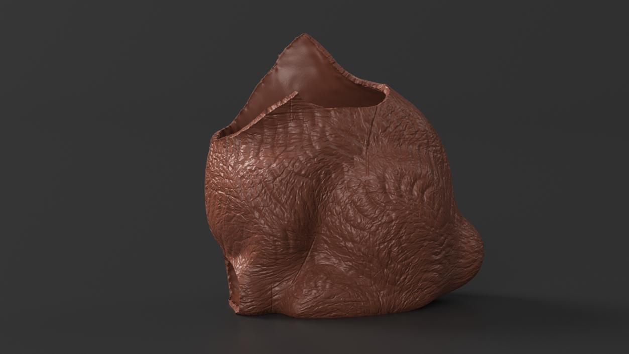 Chocolate Easter Bunny Without a Head 3D