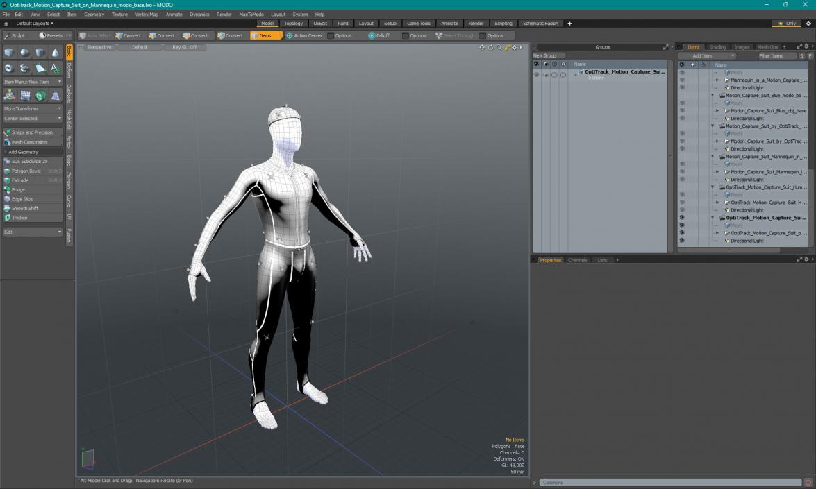 OptiTrack Motion Capture Suit on Mannequin 3D