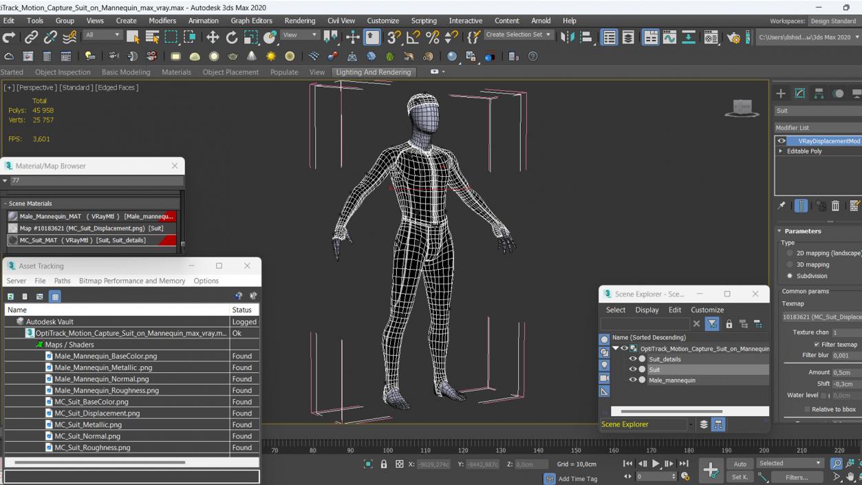 OptiTrack Motion Capture Suit on Mannequin 3D