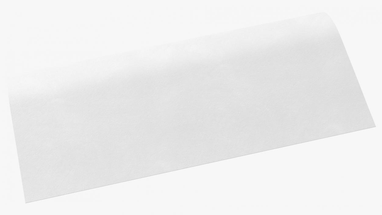 Eco White Wrapping Paper Roll 3D model