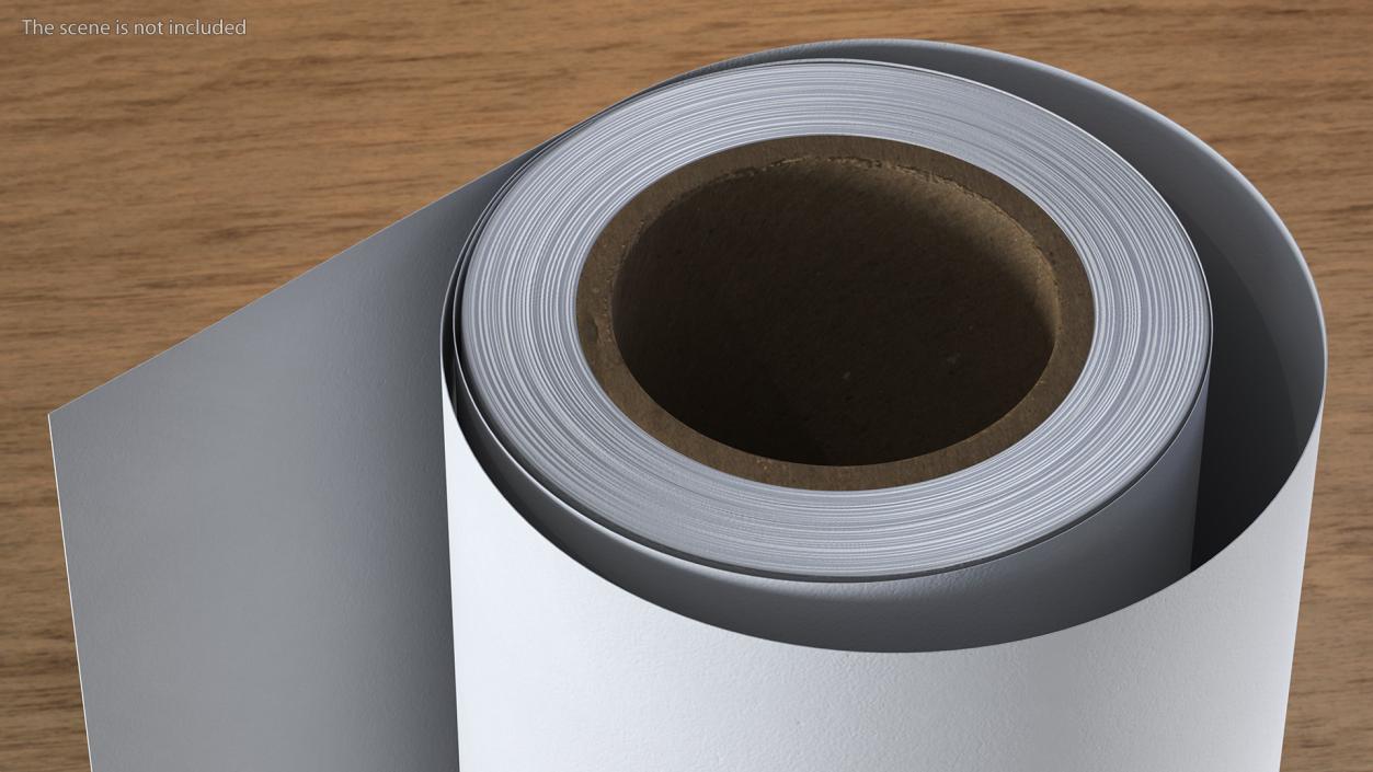 Eco White Wrapping Paper Roll 3D model