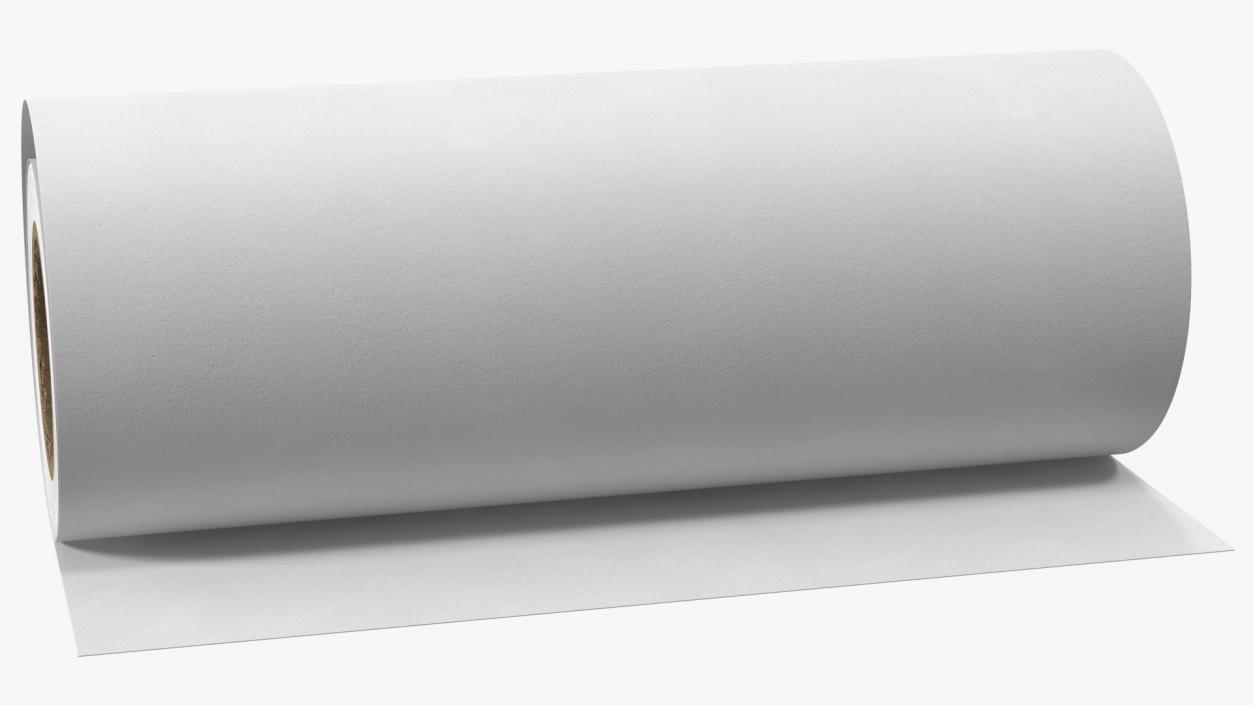 Eco White Wrapping Paper Roll 3D model