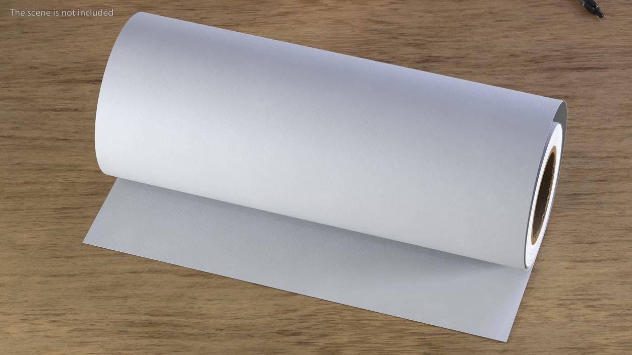 Eco White Wrapping Paper Roll 3D model