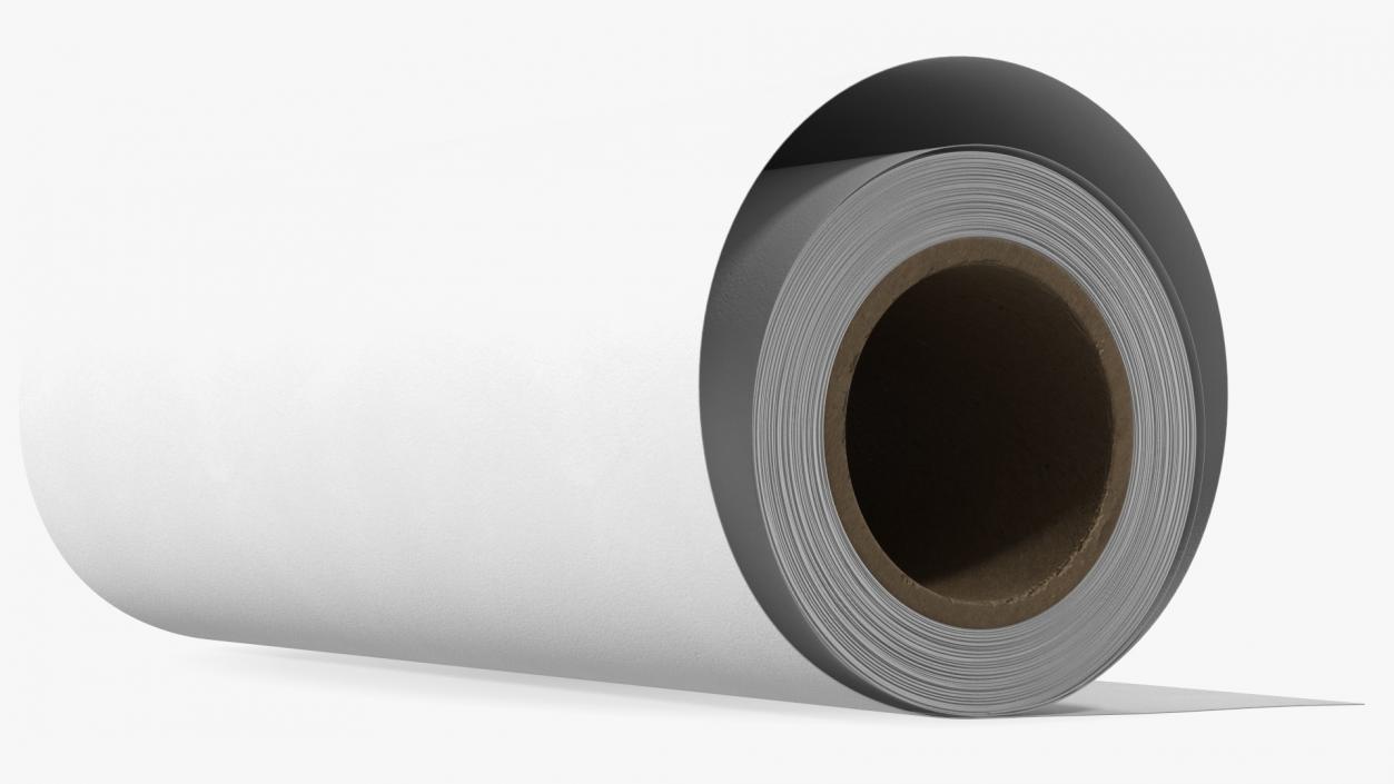 Eco White Wrapping Paper Roll 3D model