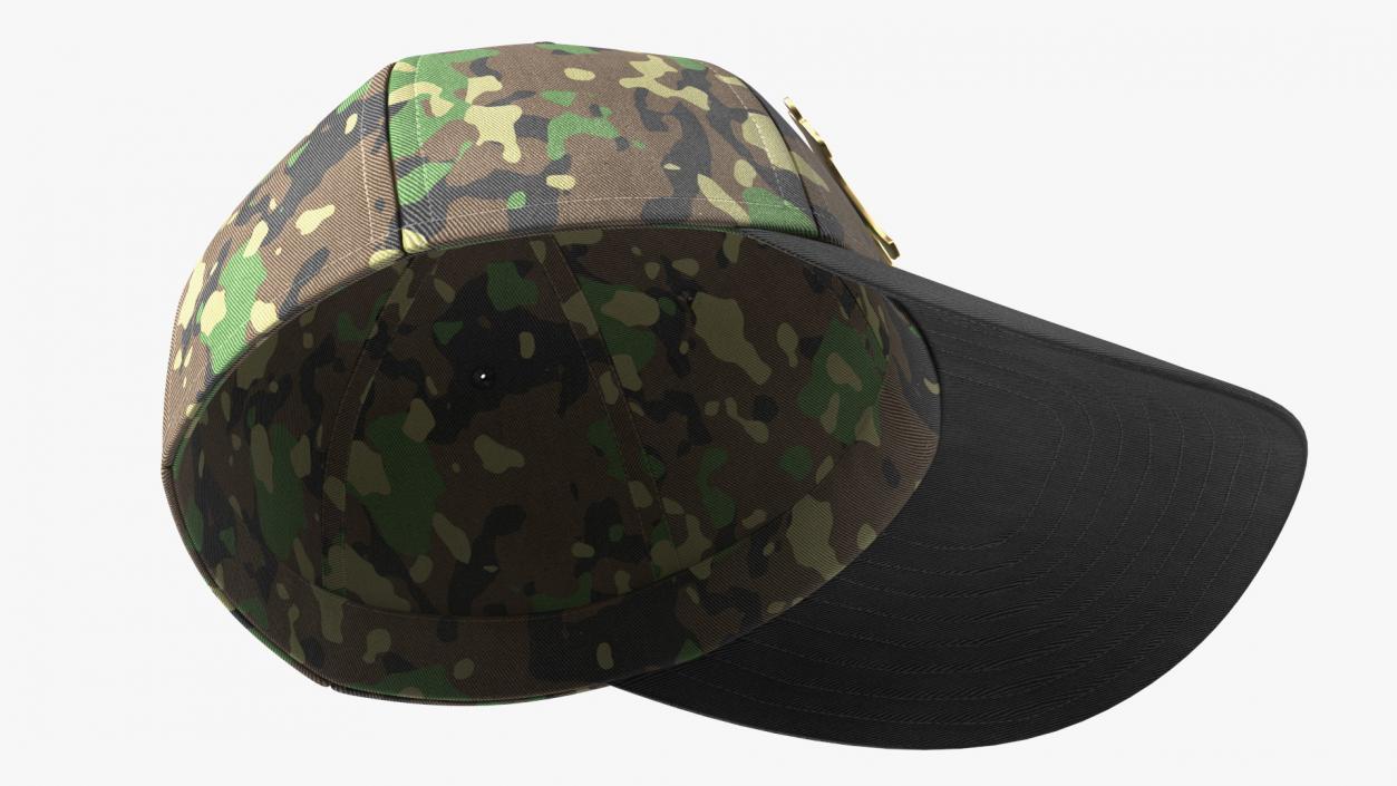 Camouflage Baseball Cap with Democratic Icon 3D model