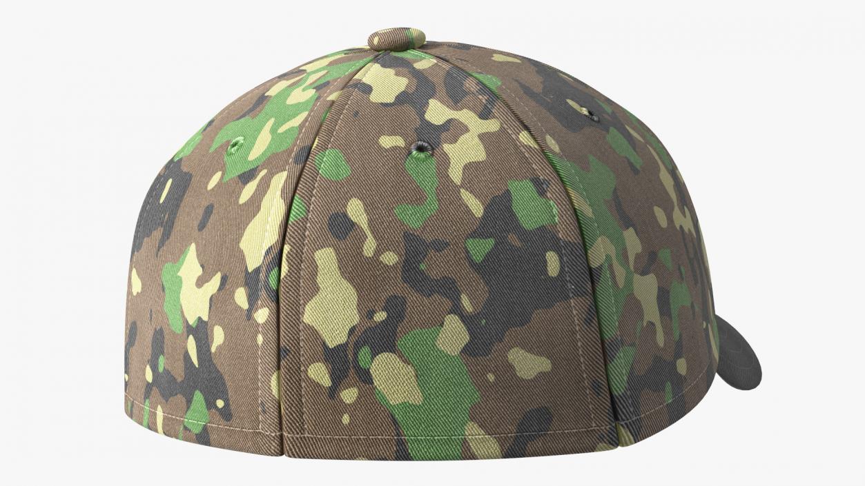 Camouflage Baseball Cap with Democratic Icon 3D model