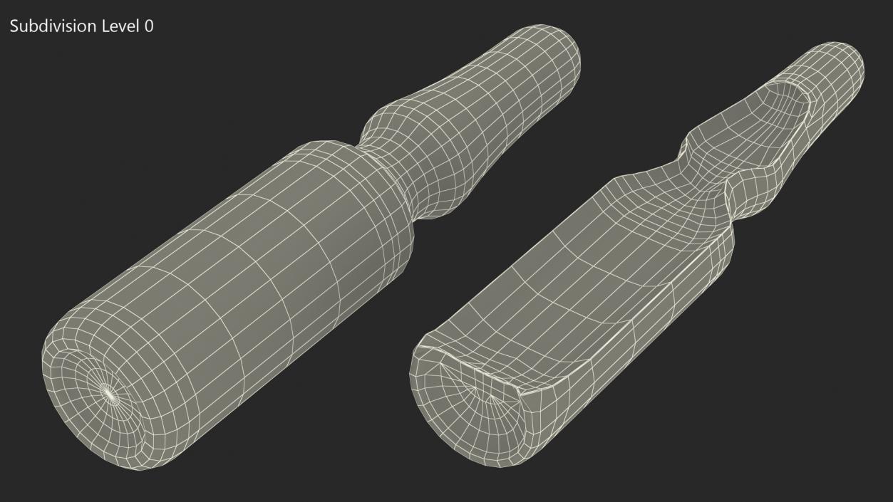 Thiamine B1 1ml Amber Ampoule 3D model