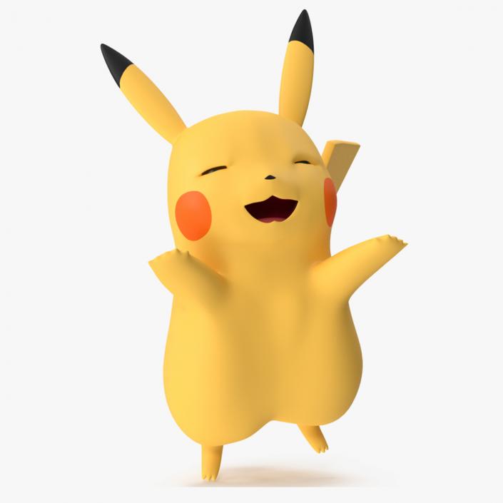 3D Pikachu Character Rigged for Maya model