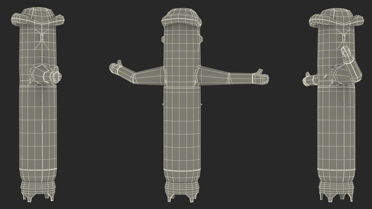 3D model Inflatable Barker Left Hand Animated for Modo