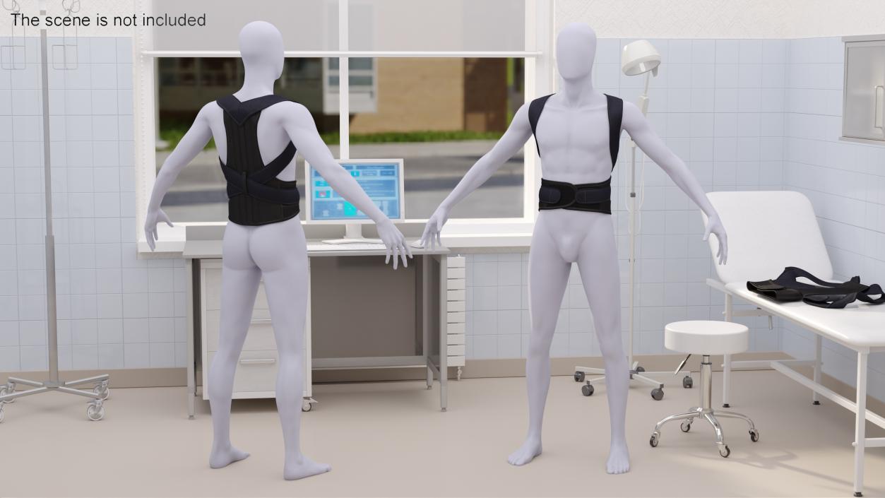 3D Posture Corrector for Women and Men on Mannequin model