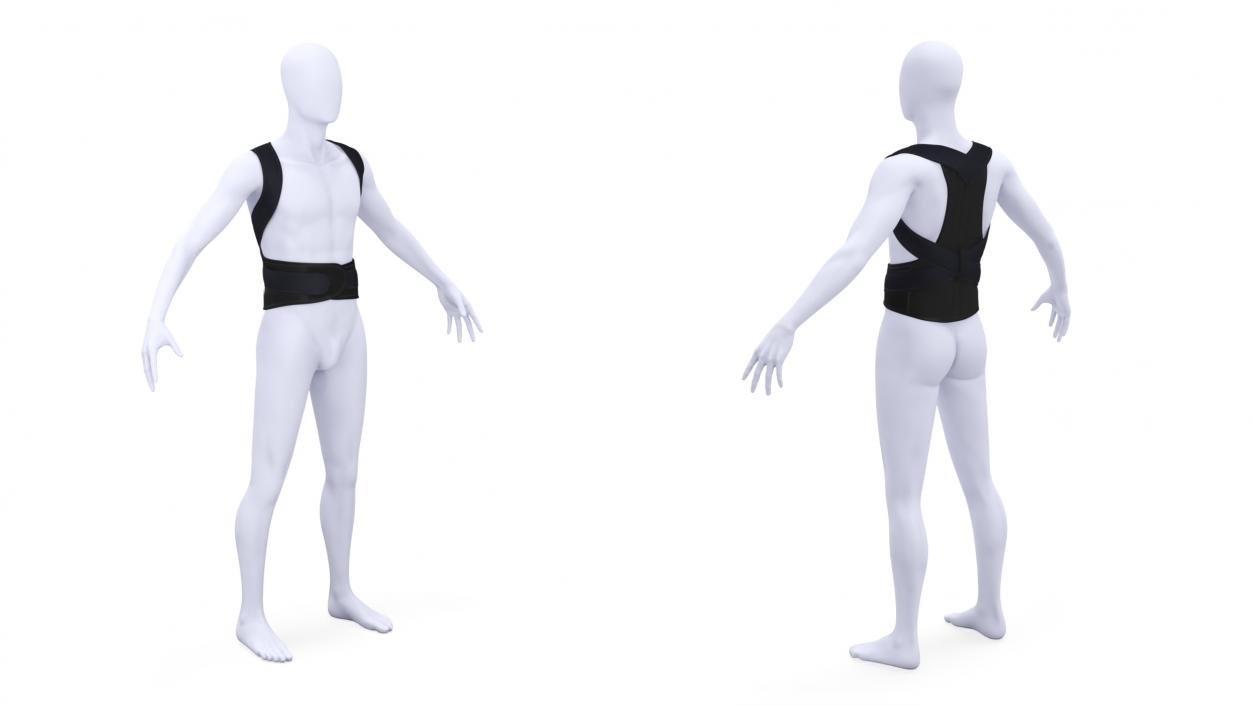 3D Posture Corrector for Women and Men on Mannequin model