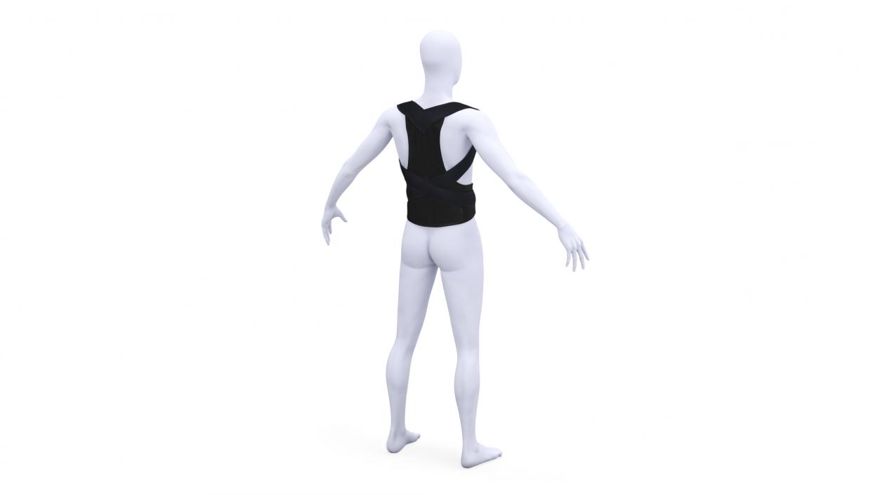 3D Posture Corrector for Women and Men on Mannequin model