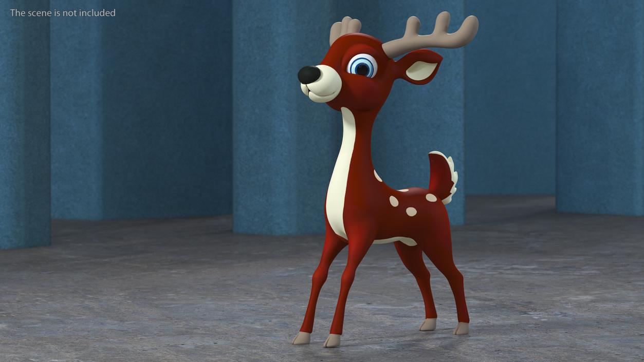 3D Cartoon Noble Deer model