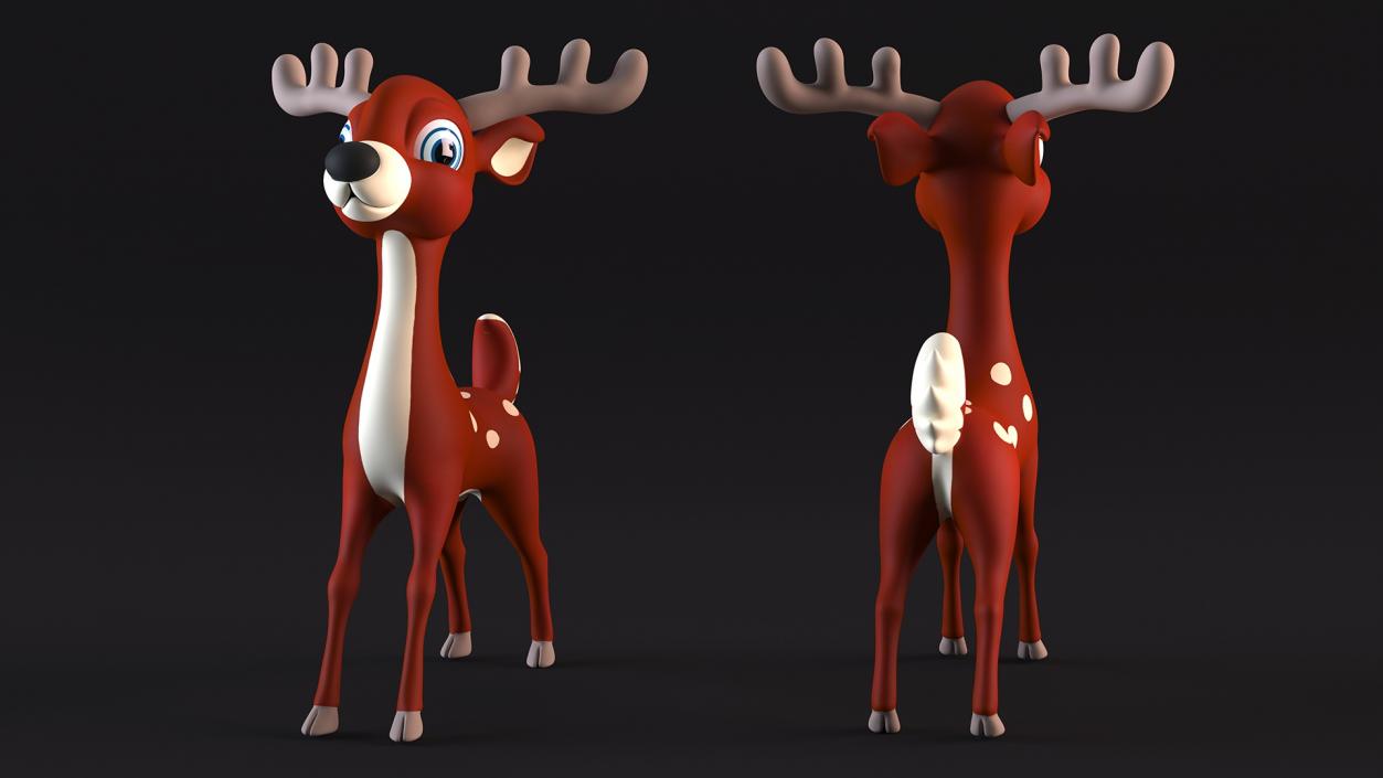 3D Cartoon Noble Deer model