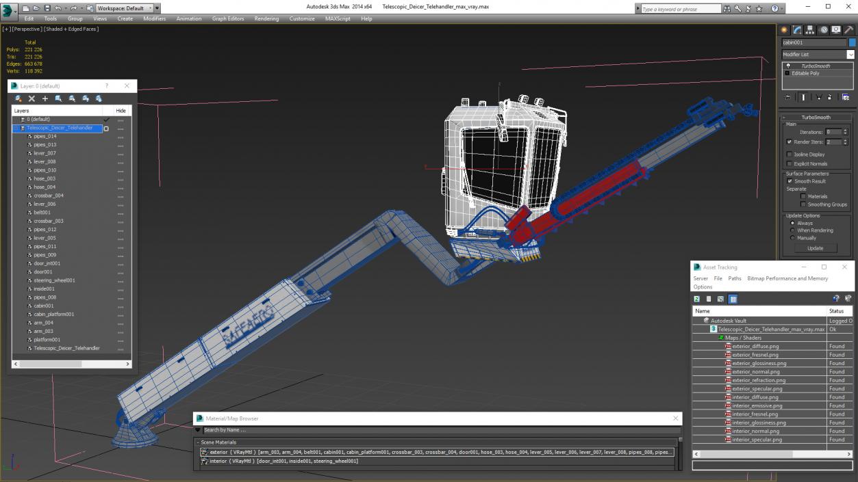 Telescopic Deicer Telehandler 3D model