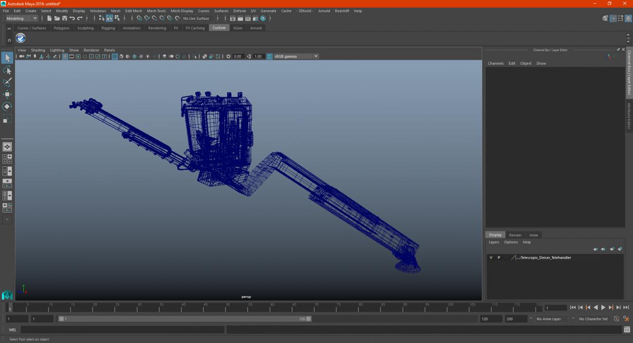 Telescopic Deicer Telehandler 3D model