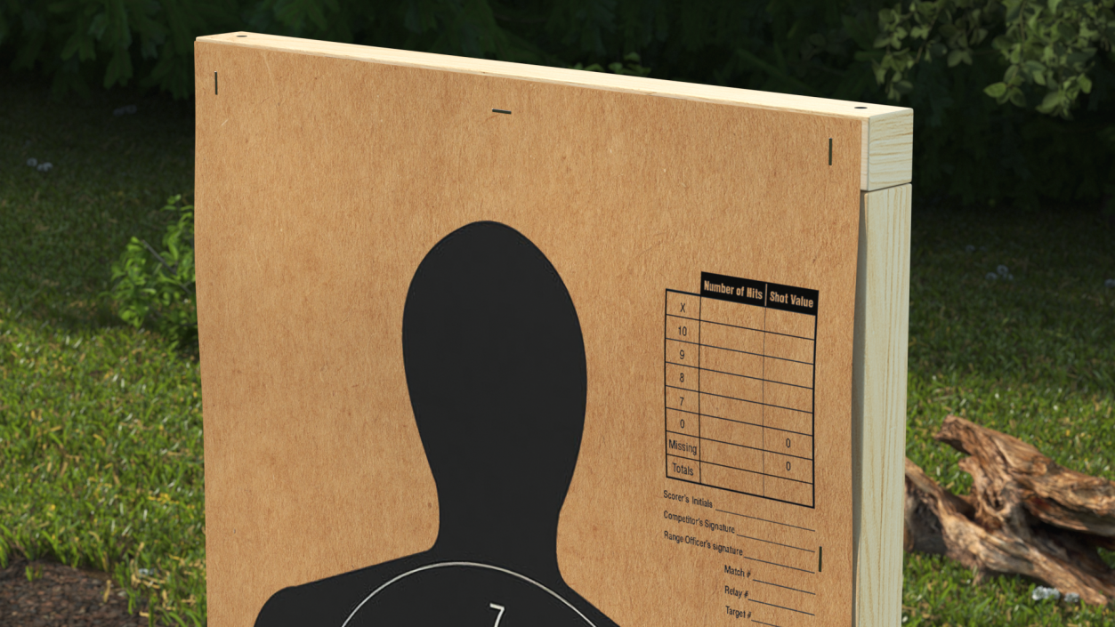 3D model Target Shooting with Silhouette Man