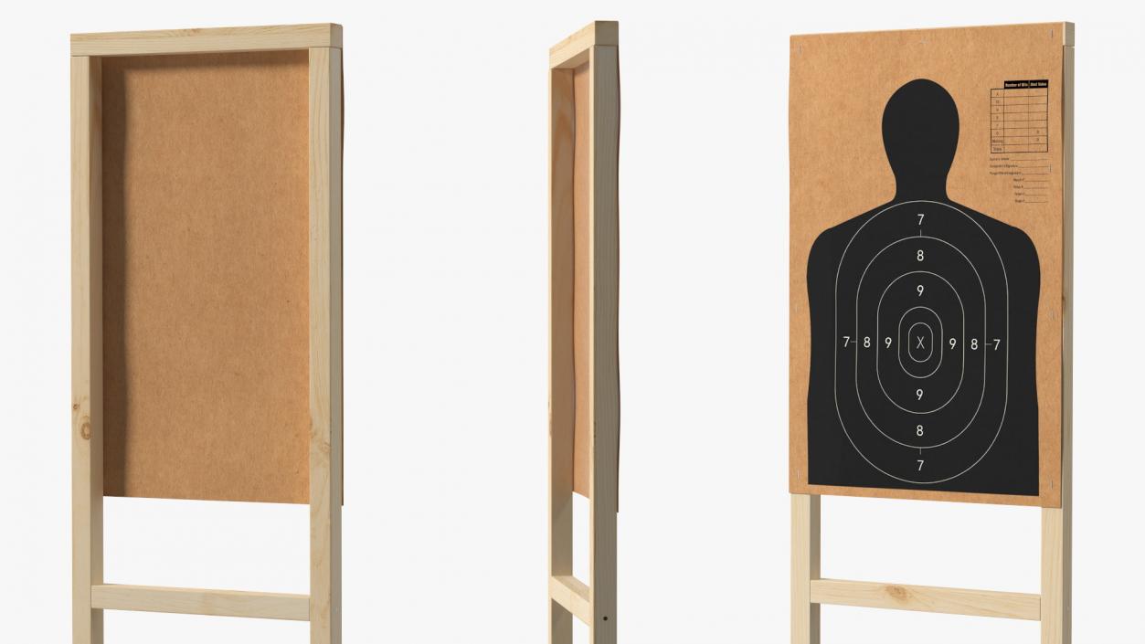 3D model Target Shooting with Silhouette Man