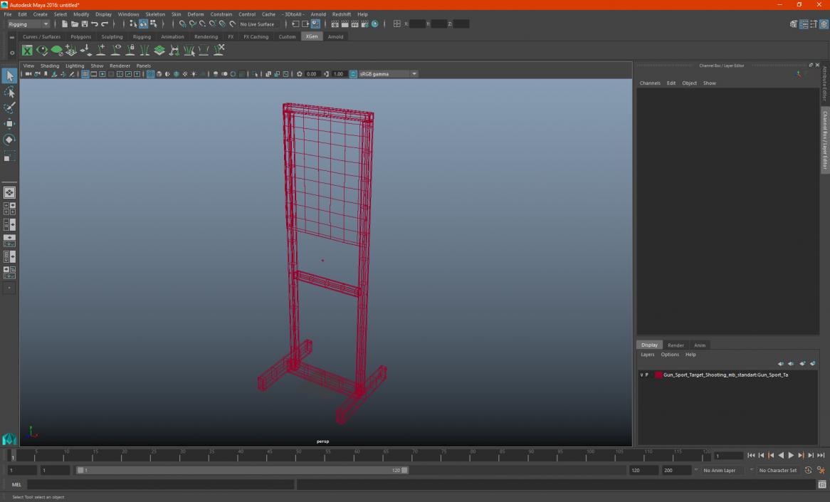 3D model Target Shooting with Silhouette Man