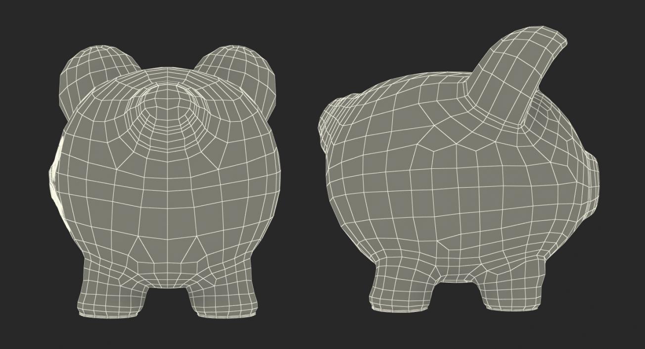 3D Cracked Piggy Bank model