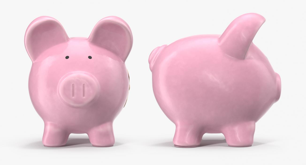 3D Cracked Piggy Bank model