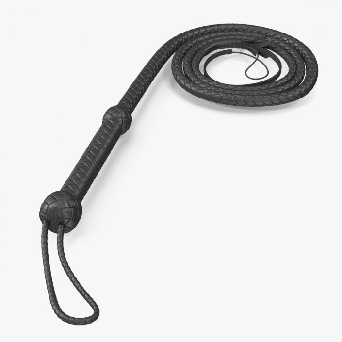 Cowboy Black Curved Whip 3D model