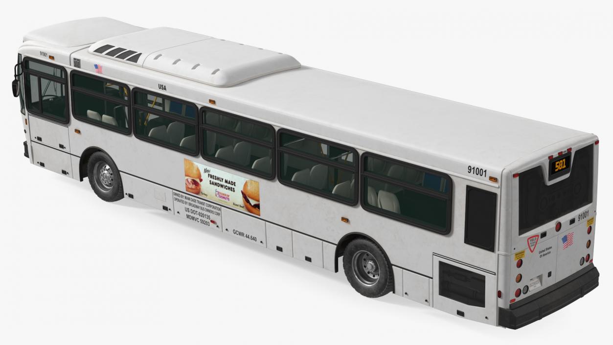 Bus Nabi Model 416 Simple Interior 3D model