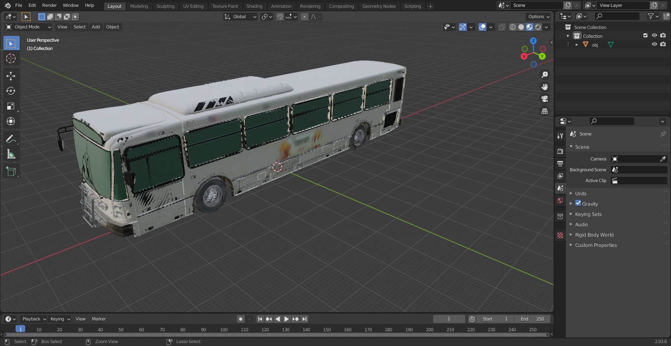 Bus Nabi Model 416 Simple Interior 3D model