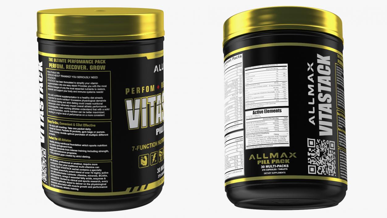 Allmax Nutrition Vitastack Multivitamin 3D model