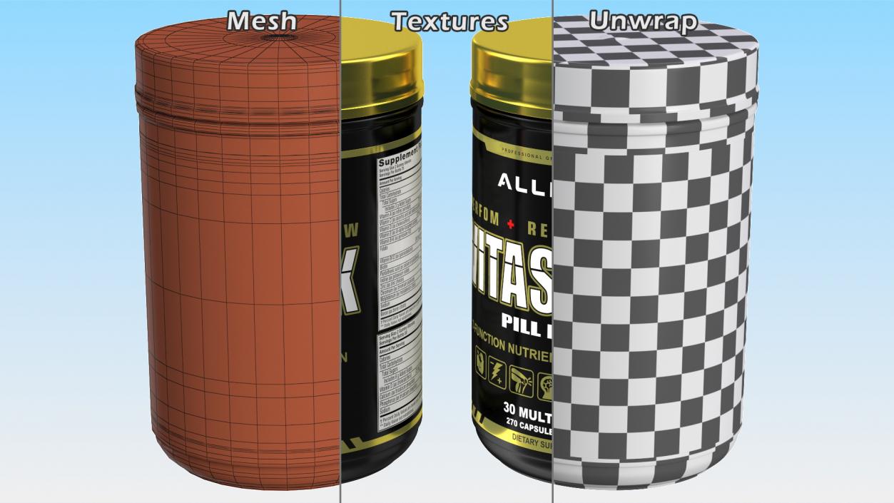 Allmax Nutrition Vitastack Multivitamin 3D model