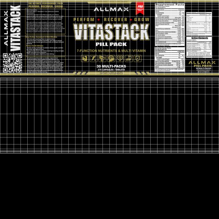 Allmax Nutrition Vitastack Multivitamin 3D model