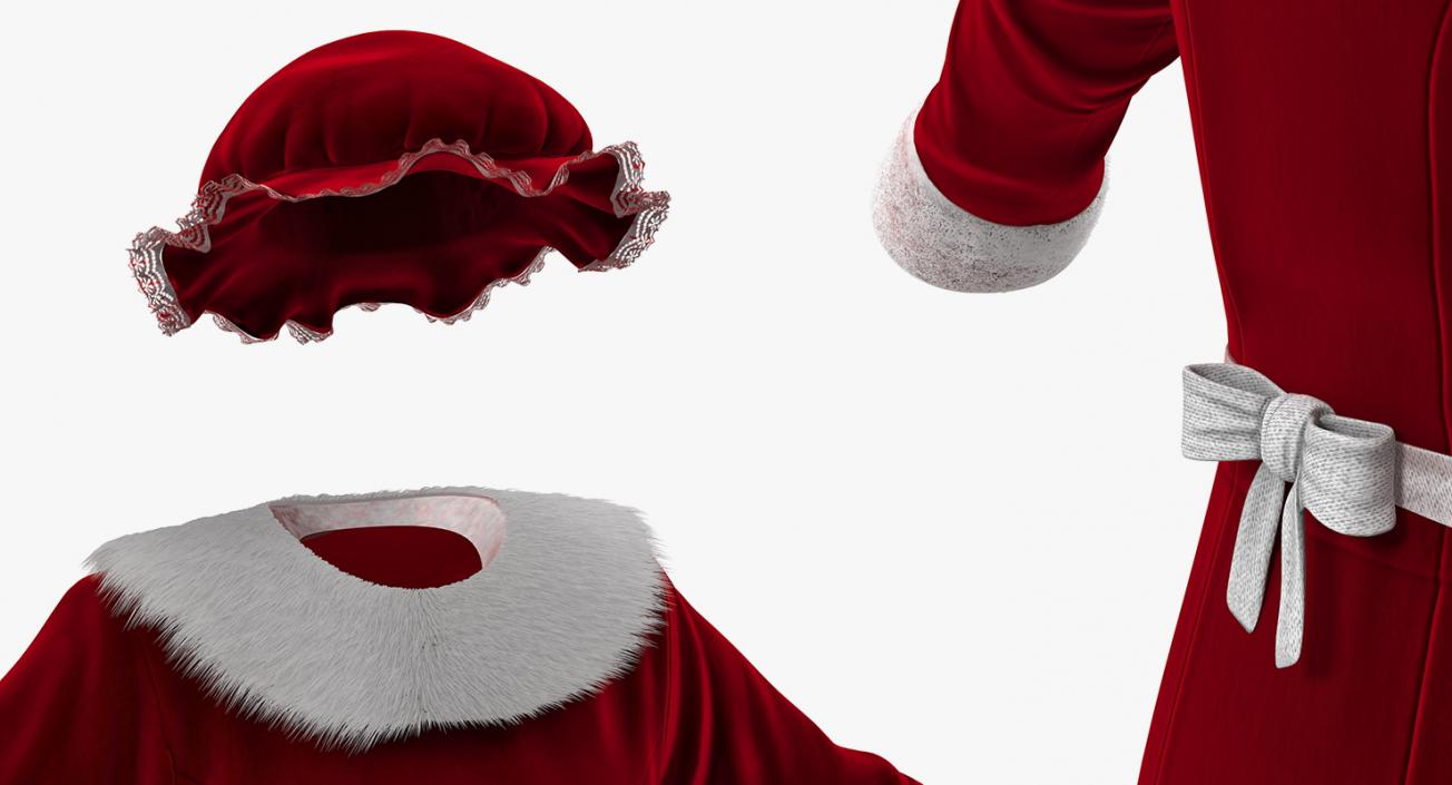 Mrs Claus Costume 3D