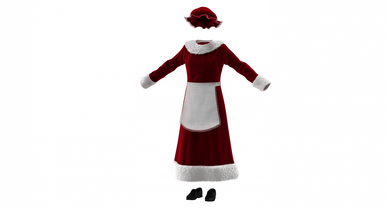 Mrs Claus Costume 3D